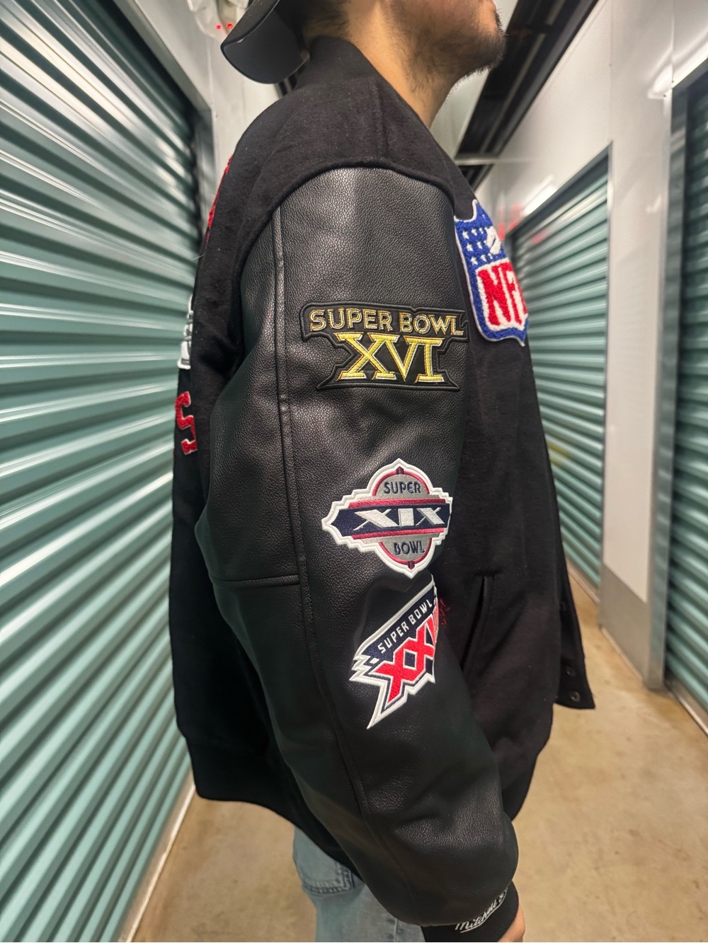 NFL Black & Red San Francisco 49ers Varsity Bomber Jacket - Picture 5 of 8